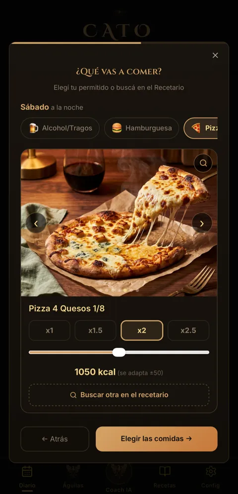 CATO — Recetario con macros