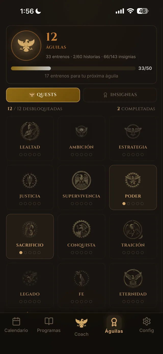 TITUS — +115 insignias por desbloquear.