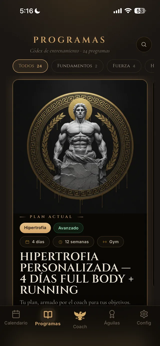 TITUS — Tu plan, periodizado por IA.